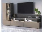 HOME AFFAIRE Wohnwand Serio Braun Grau Modern