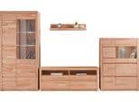 OTTO HOME Wohnwand Silkeborg Beige Teilmassiv 4-tlg. Vitrine Lowboard Sideboard