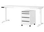 Büromöbel-Set GERMANIA Mailand inkl. Schreibtisch & Rollcontainer Weiß