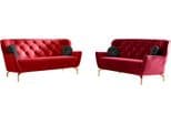 SIT & MORE Polstergarnitur Orient 3 Rot 3-Sitzer + 2-Sitzer
