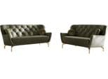 Polstergarnitur SIT & MORE Orient 3 Dunkelgrün 3-Sitzer + 2-Sitzer