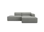 Ecksofa TENKSOM "Rund, Relax-Ecke, Big-Sofa, Endless Seating" grau (mitelgrau)