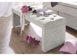 Home Affaire Sitzbank Claire Hellgrau Landhausstil mit Knopfsteppung