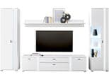 HOME AFFAIRE Wohnwand LONG ISLAND weiß mit Beleuchtung