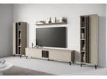 HOME AFFAIRE Wohnwand Set Helsinki Modern Braun