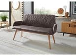OTTO HOME Sitzbank Brest Braun Naturleder Massivholz