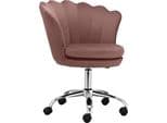 Höhenverstellbarer Velours Bürostuhl mit horizontalen Nähten - 360° drehbar