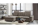 Ecksofa WERK2 Carmen Beige mit Bettfunktion und Sitztiefenverstellung
