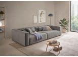 LeGer Home PIARA XXL 3-Sitzer Sofa Anthrazit Strukturstoff