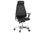 hjh OFFICE GENIDIA PRO Bürostuhl Leder Schwarz