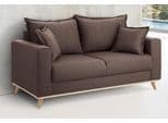 HOME AFFAIRE Edina 2-Sitzer Sofa Braun Skandinavisch