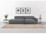 Trendmanufaktur Braga Big-Sofa Grau mit Recamiere und Fester Polsterung