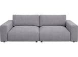Big-Sofa MUSTERRING LUCIA Silber Microfaser CRONA