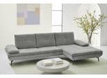 DIE PLANBAR Ecksofa L-Form Grau mit Ottomane