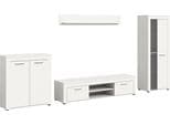 Home Affaire Wohnwand Aosta 4-teilig Weiß Holzwerkstoff
