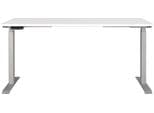 Germania Jet Schreibtisch Weiß/Silber Höhenverstellbar