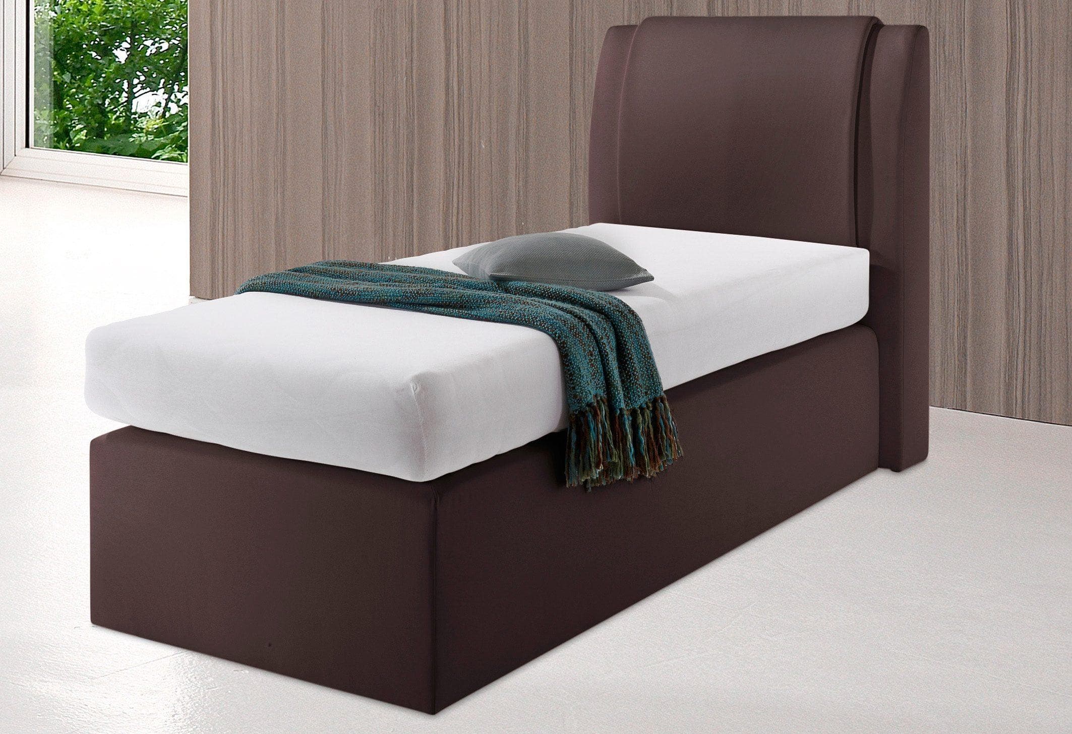 Westfalia Schlafkomfort Boxspringbett Braun H2 90x200 cm