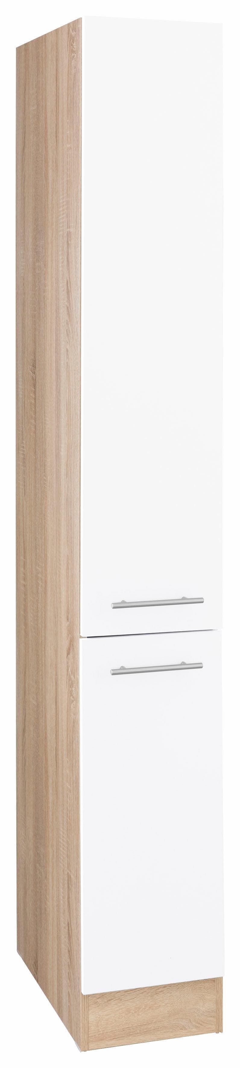 OPTIFIT Apothekerschrank Kalmar - MDF Küchenschrank mit Ausziehtüren