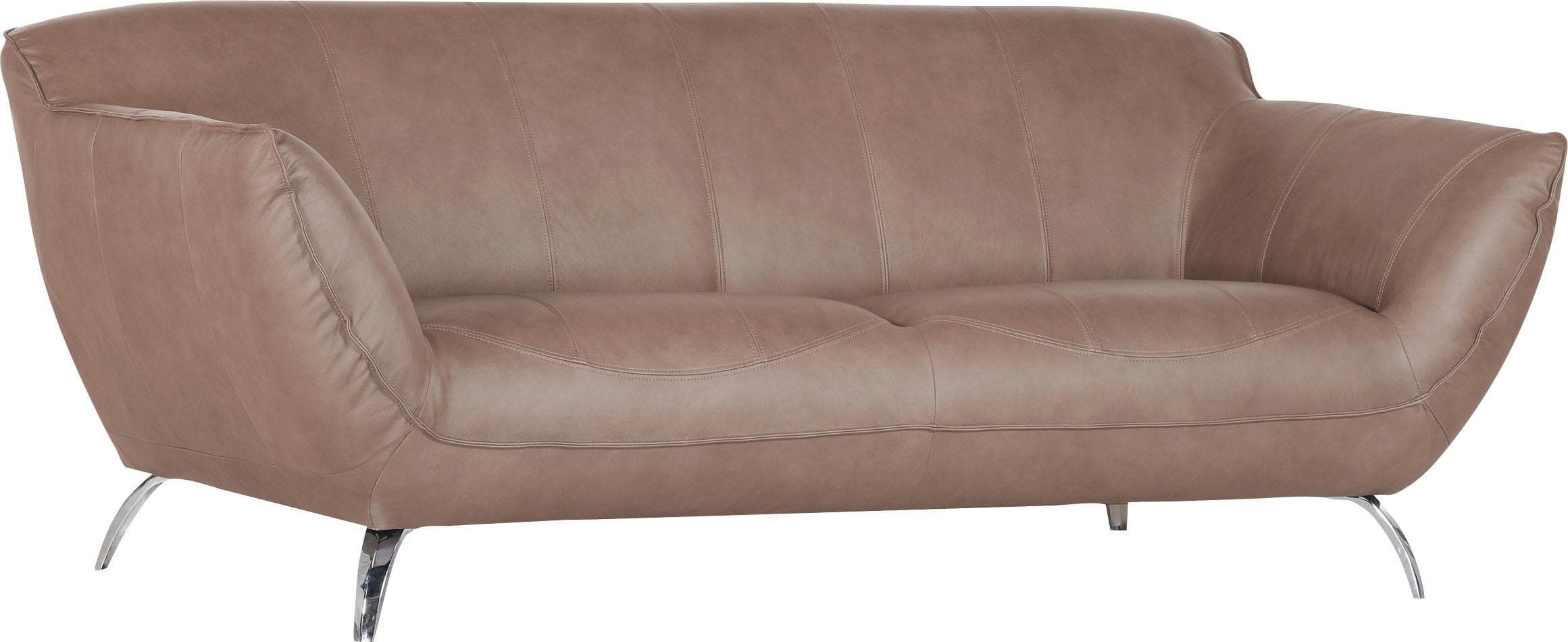 GUTMANN FACTORY Sofa Venezuela 2-Sitzer Semi-Anilin-Leder Braun