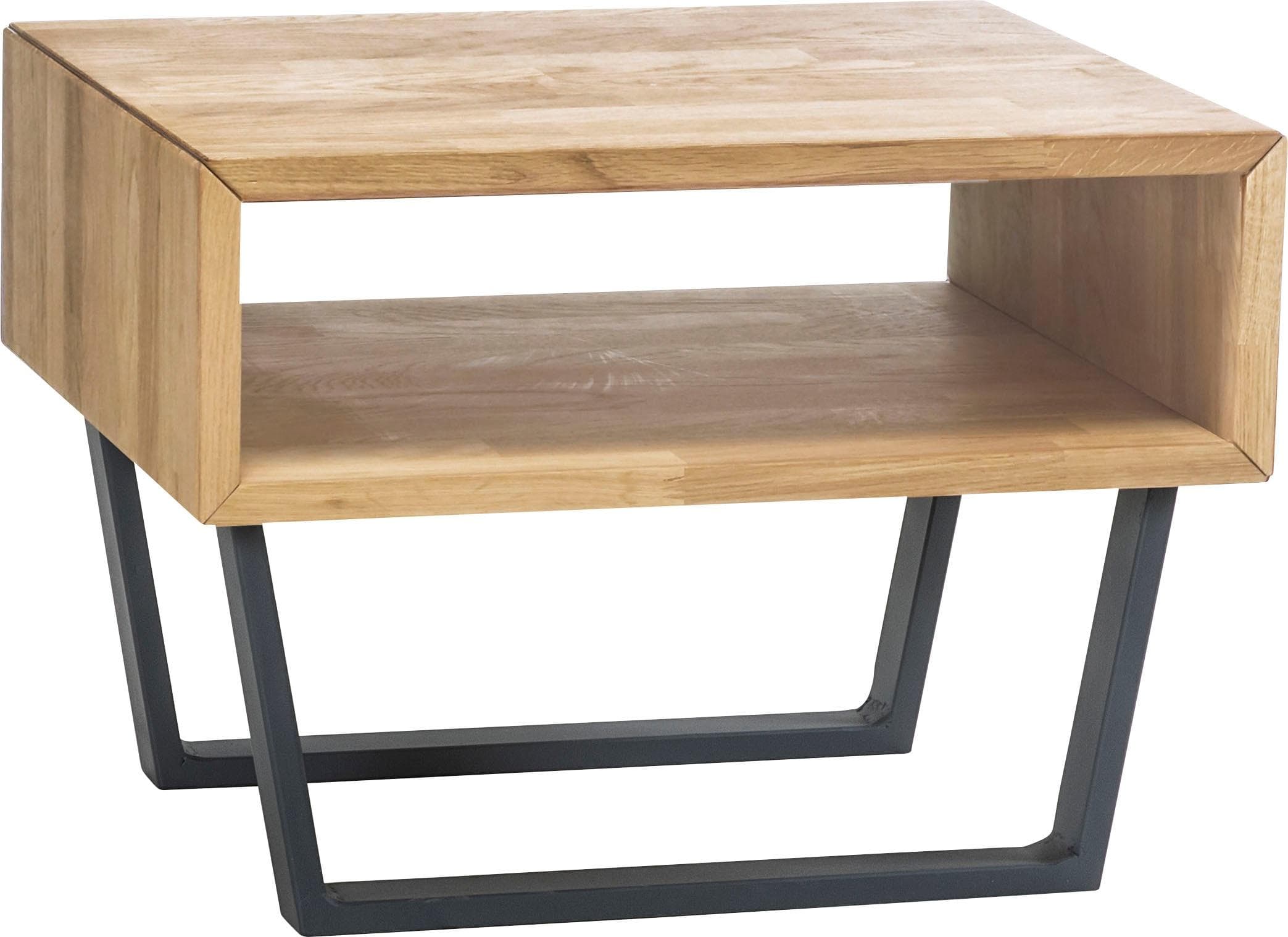 Nachttisch HASENA Jose Eiche Bianco Metall Modern