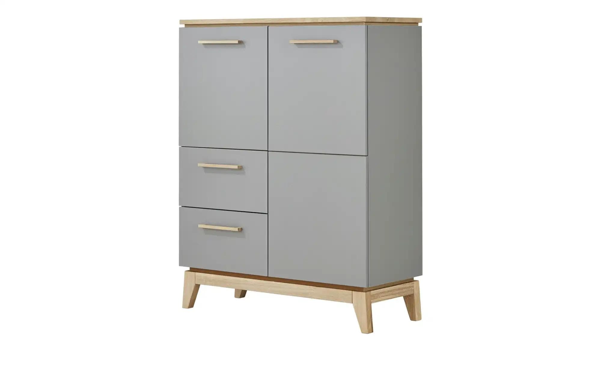 PAIDI Highboard Sten Schiefergrau Massive Eiche