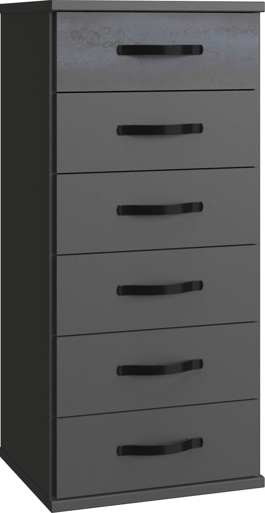 Wimex Schubkastenkommode Dou in Graphit mit Digi-Steel Optik