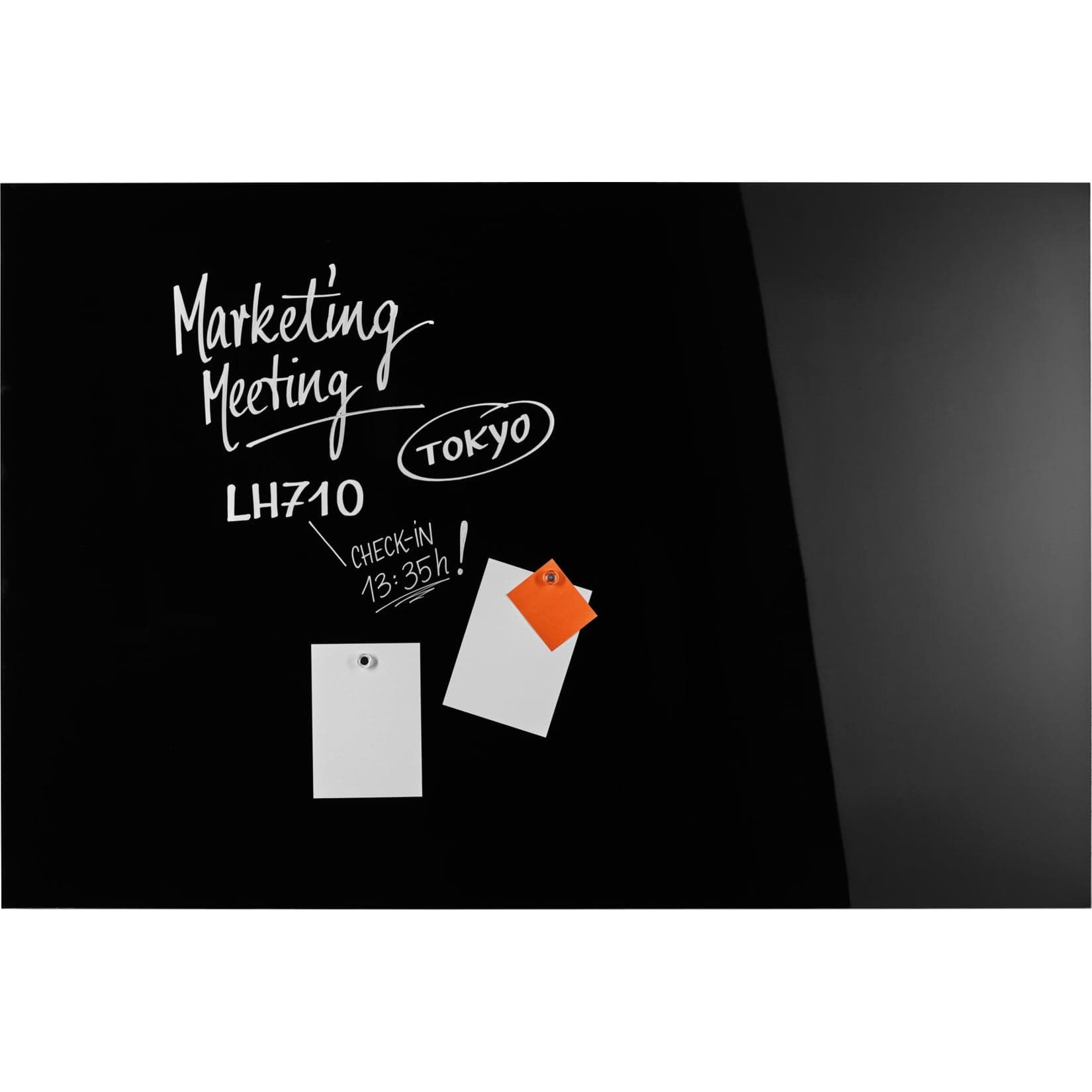 Magnetoplan Design-Glasboard Magnetisch Tief-Schwarz ESG-Sicherheitsglas