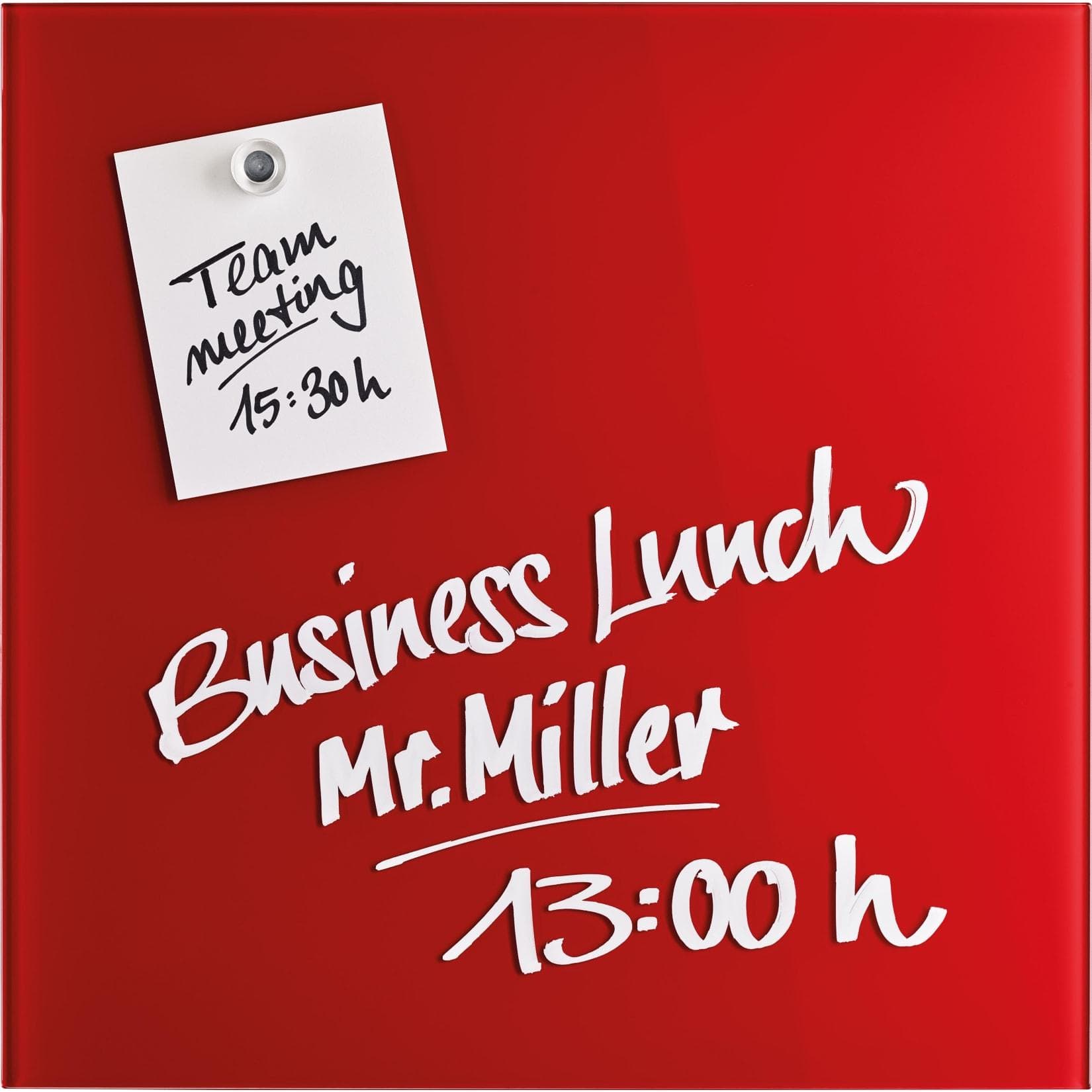 Magnetoplan Design Glasboard Magnetisch Intensiv Rot 400x400mm