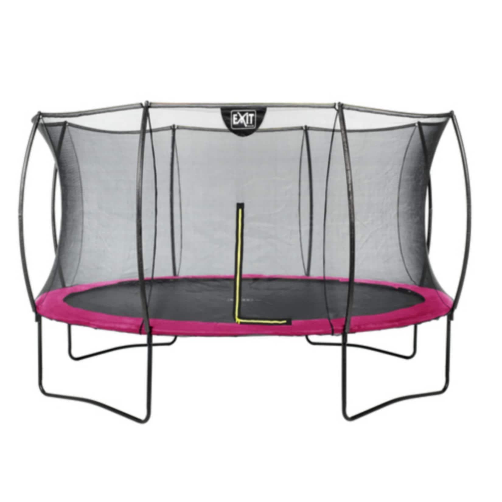 EXIT Silhouette Trampolin 366cm mit Sicherheitsnetz Rosa