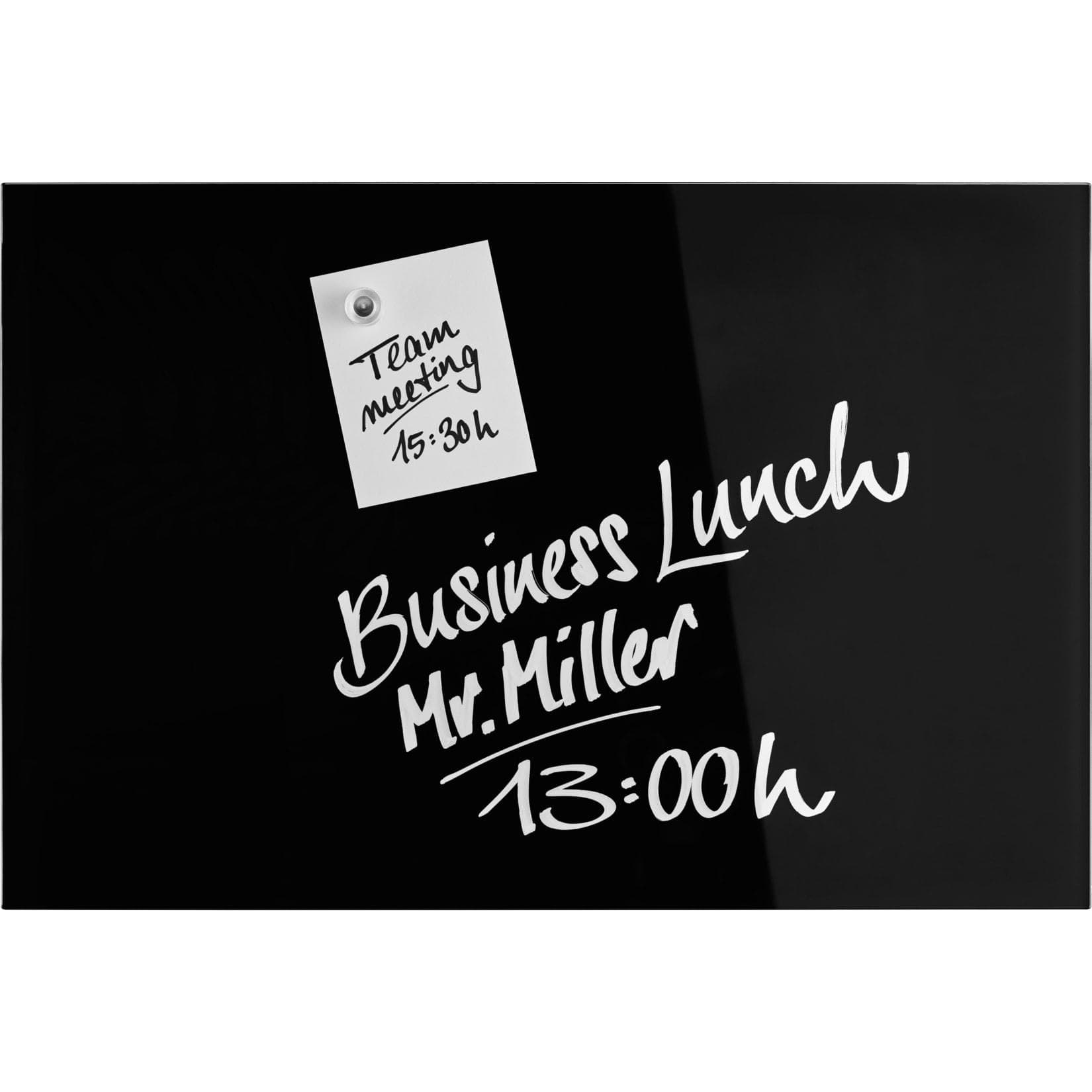 Magnetoplan Design-Glasboard Magnetisch Tief-Schwarz Premium ESG-Glas