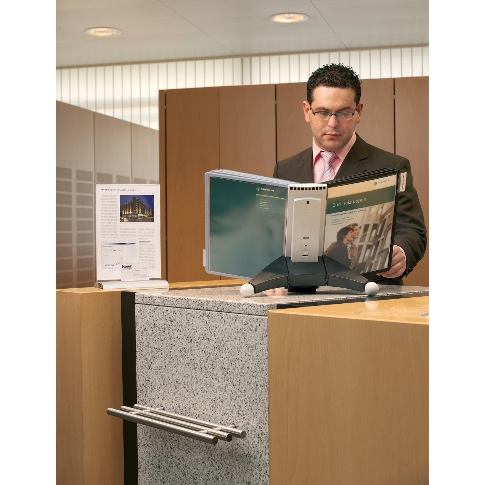 Durable Tischständer SHERPA® TABLE 10 Grau mit 10 Sichttafeln