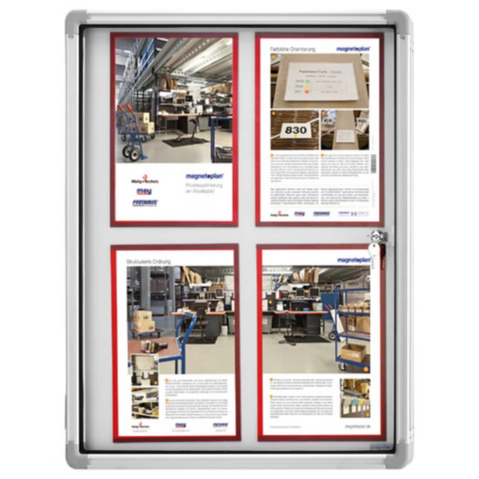 Magnetoplan Schaukasten SP Innenbereich Acrylglas Weiß Silber