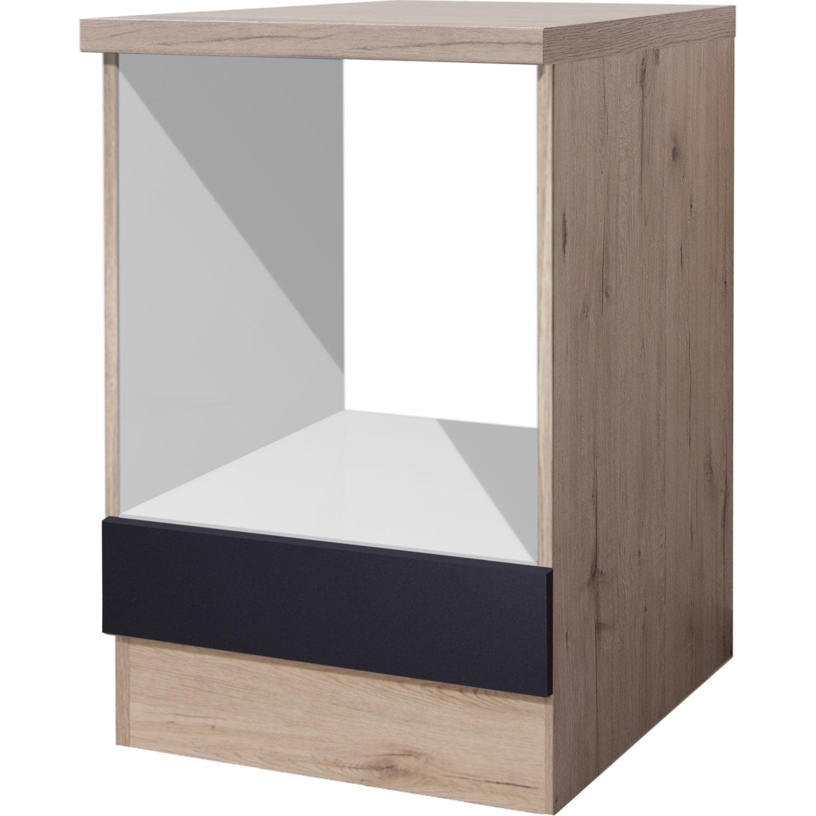 Flex-Well Herd-Umbauschrank Seria 60 cm Anthrazit Eiche