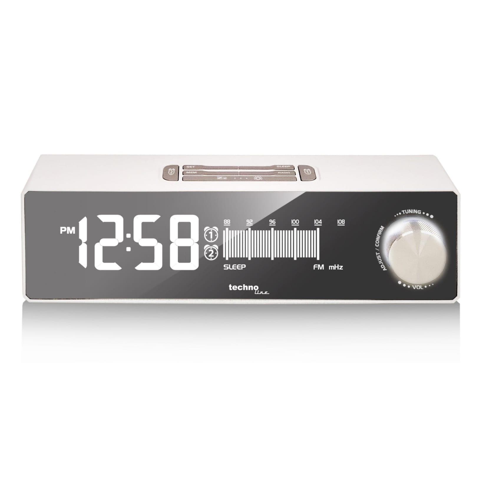 Technoline Radiowecker WT483 mit USB-Ladeanschluss und Dimmerfunktion