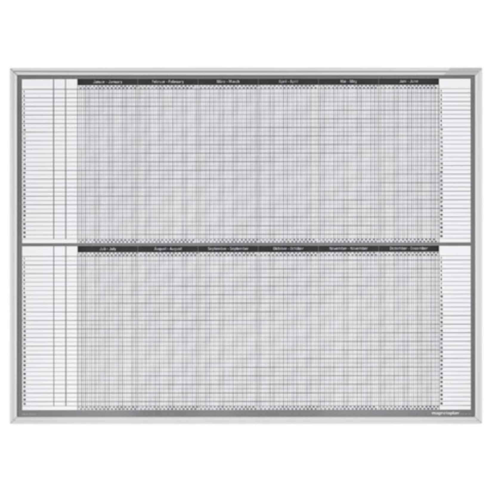 Magnetoplan® Jahresplaner - Magnetisch & Übersichtlich | Aluminiumrahmen