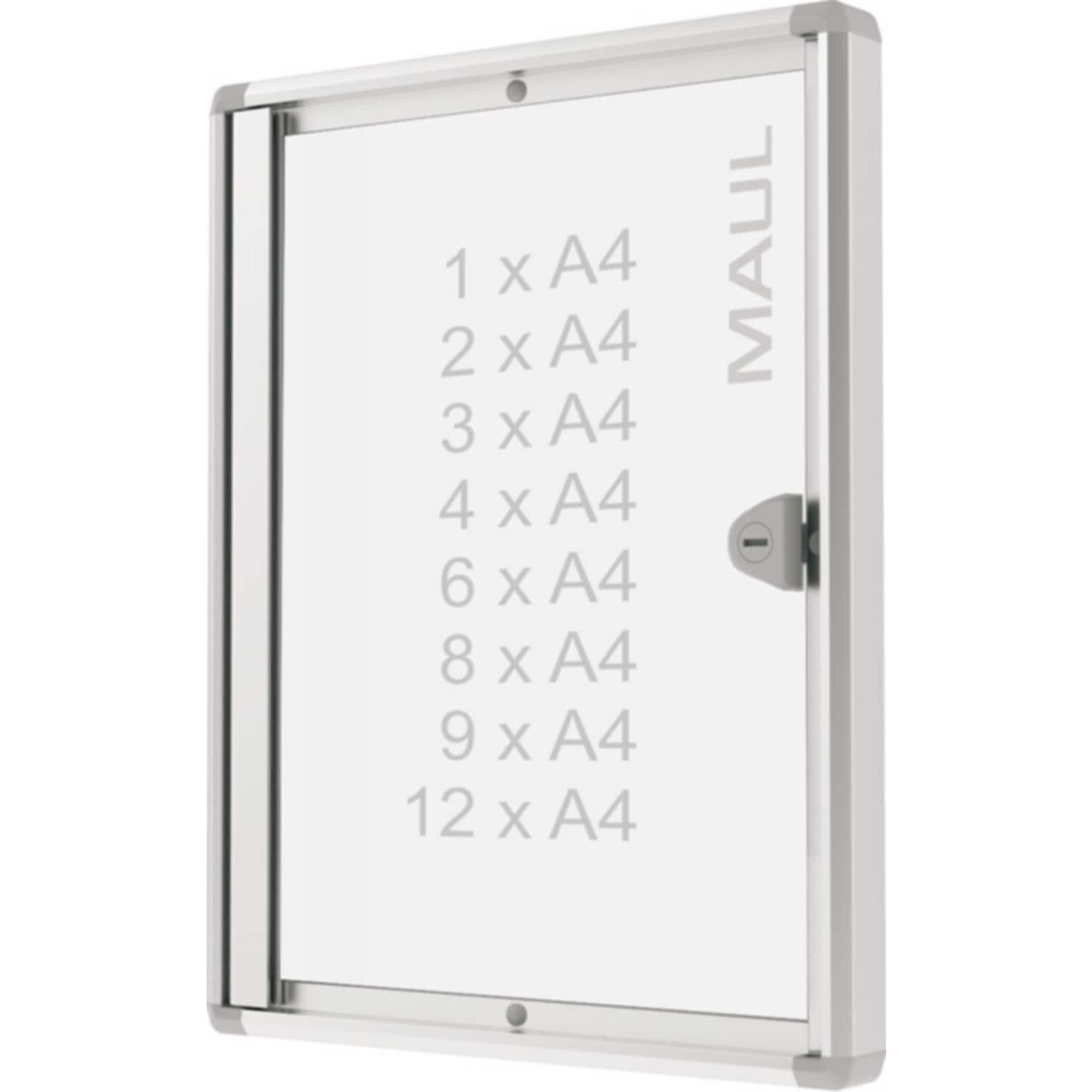 Maul Schaukasten MAULextraslim Silber - 9x A4