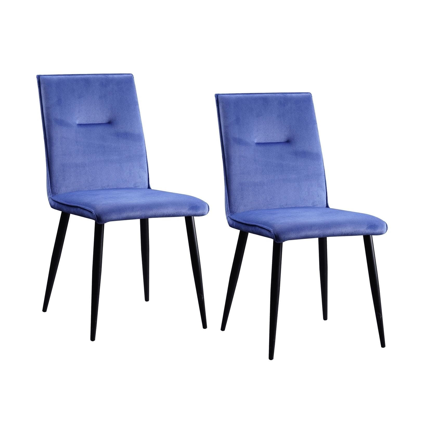 HTI-Living Stuhl Salinas Velvet Blau - Moderner Esszimmerstuhl mit Samtbezug