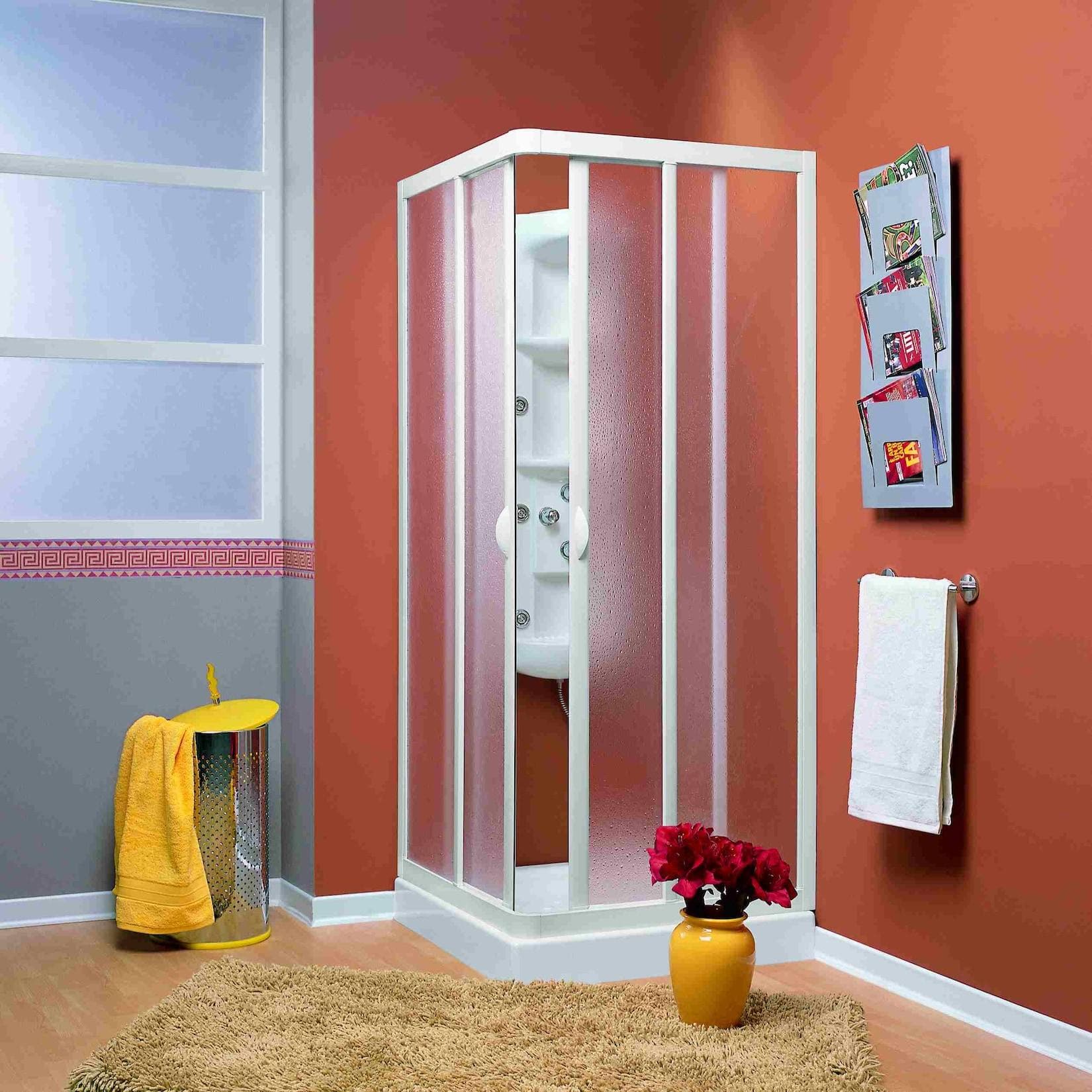 Eck-Duschkabine Vela freistehend 75x75 cm