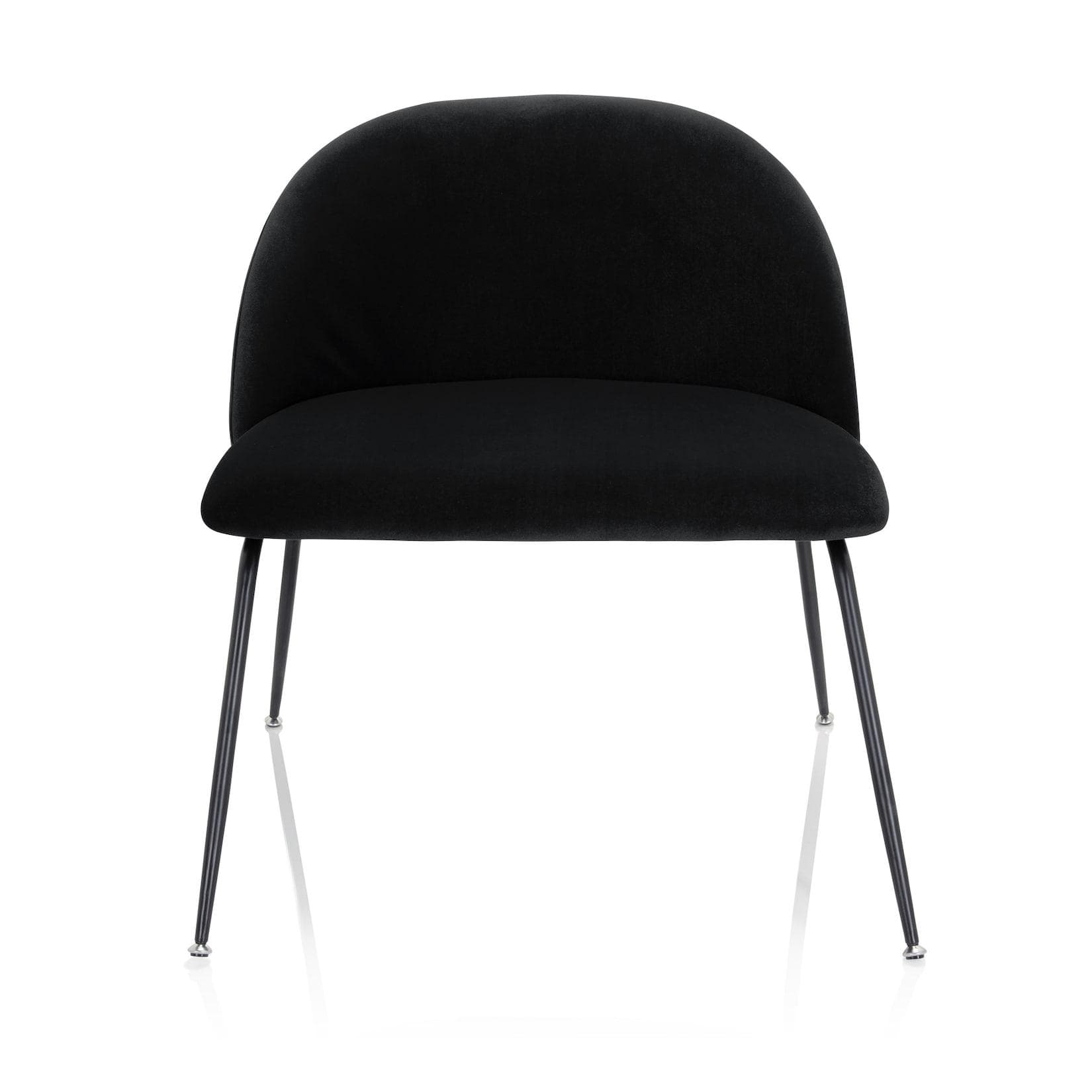 Gepolsterter Esszimmerstuhl aus Stoff mit Metallfüßen