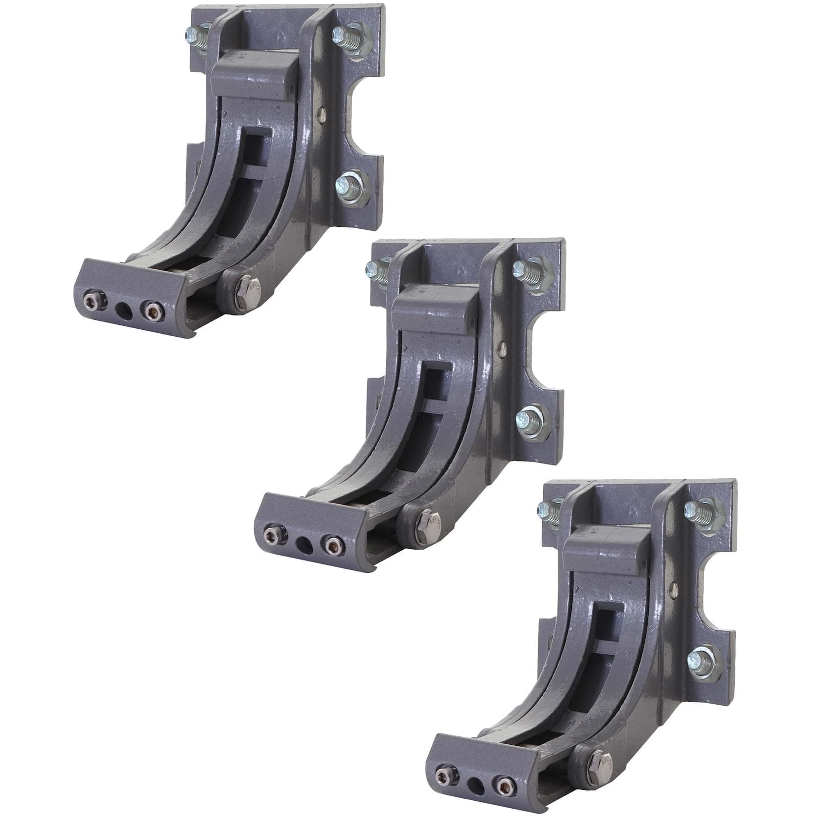 MCW 3er-Set Wandhalterung für Markise H124 Wandmontage Adapter Grau