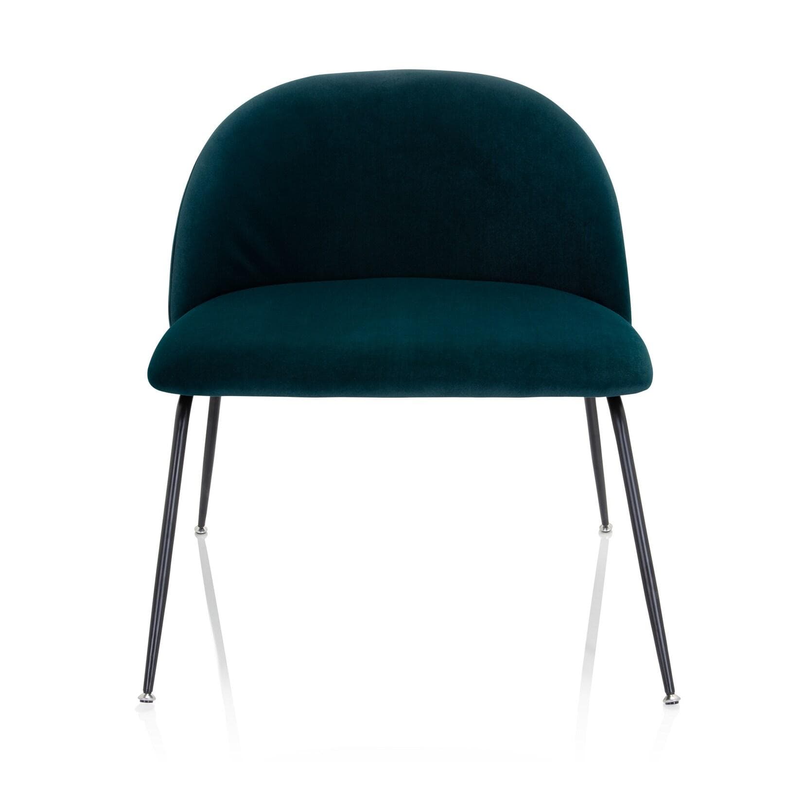 Gepolsterter Esszimmerstuhl aus Stoff mit Metallfüßen