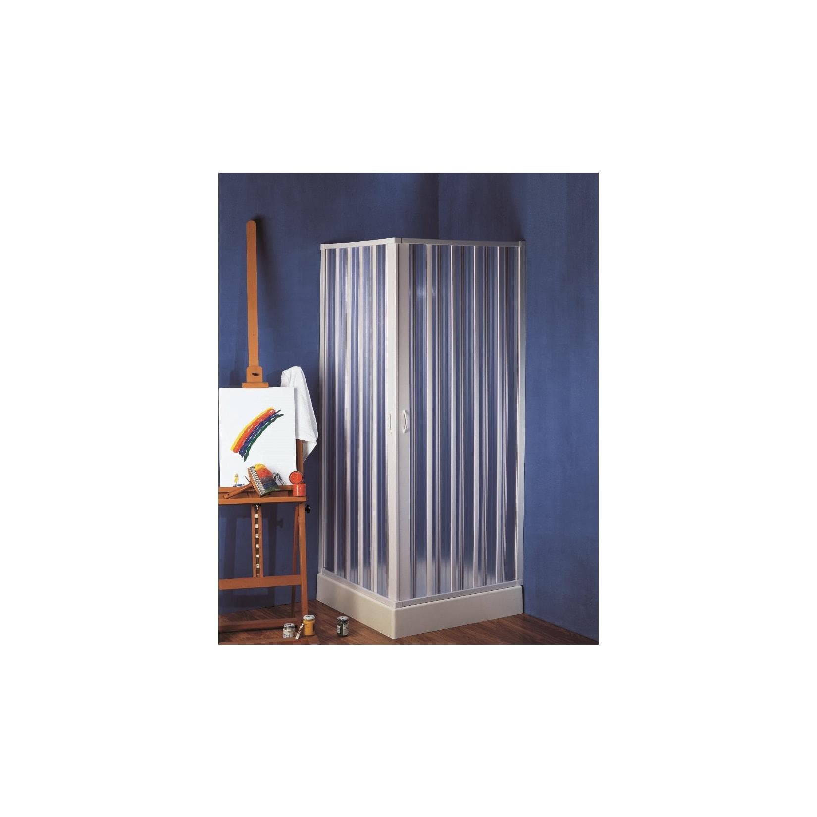 Forte Eckdusche Bari Weiß Falttürsystem