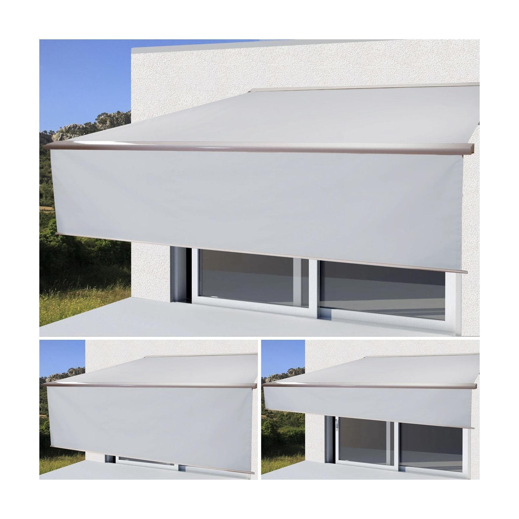 MCW Elektrische Kassetten-Markise Vollkassette 4,5x3m Acryl Creme