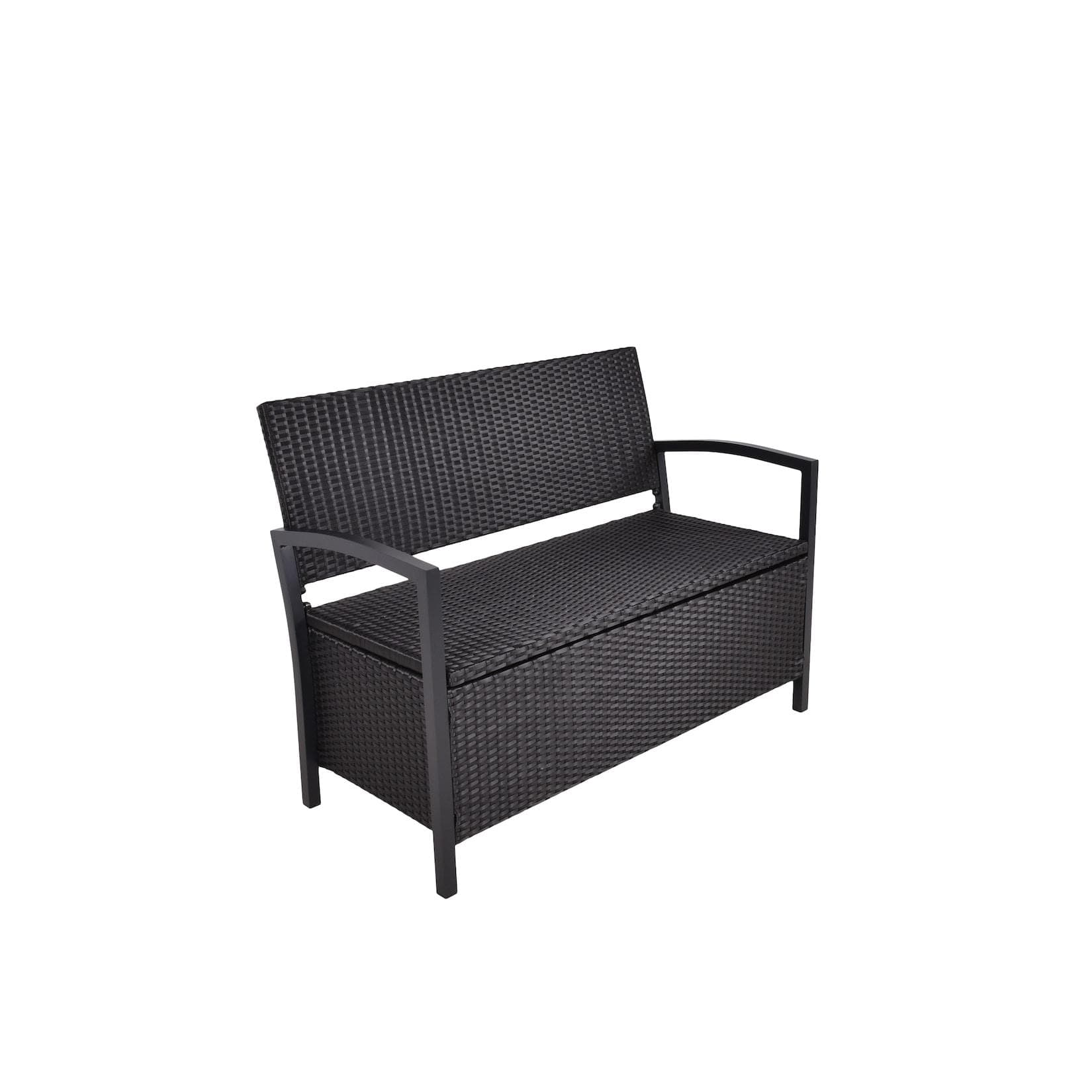 Garden Pleasure Gartenbank Ferrara Schwarz mit Staufach
