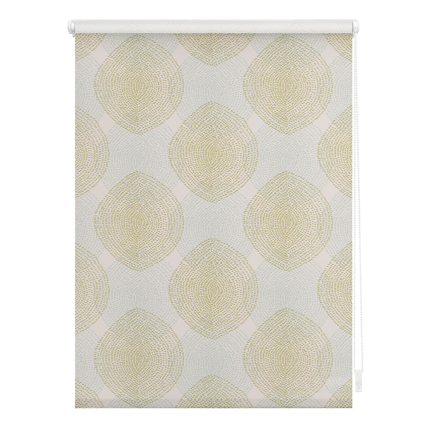 LICHTBLICK Seitenzugrollo Klemmfix Verdunkelung Beige Weiß Boho