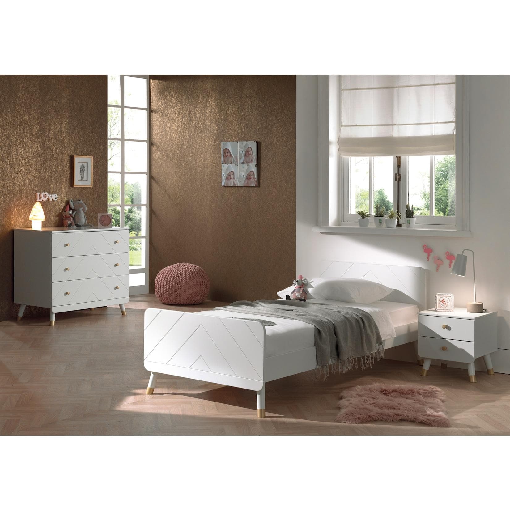 Vipack BILLY Jugendzimmer Set 3-tlg. Weiß MDF