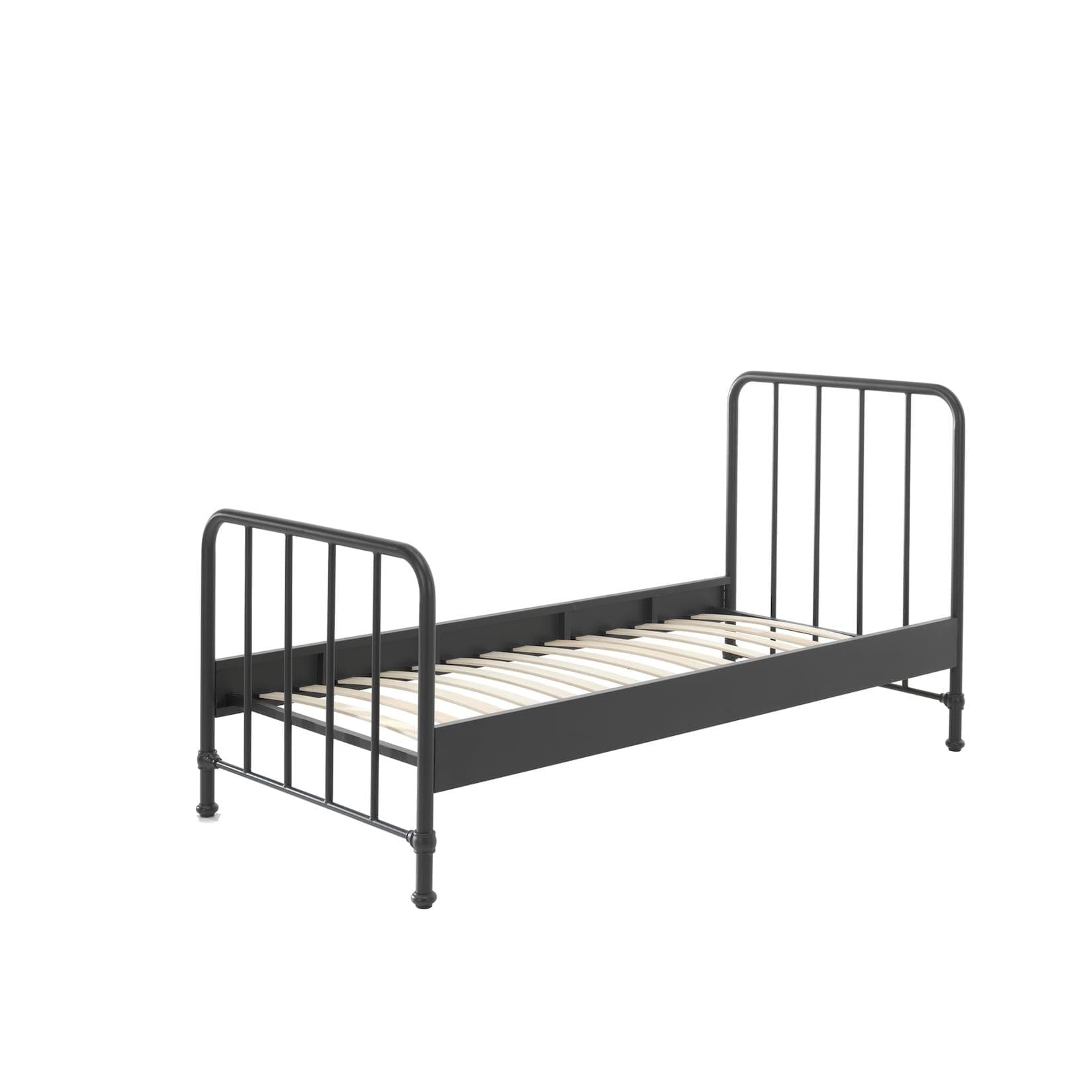 VIPACK Jugendbett Bronxx Metallbett Schwarz 90x200 cm