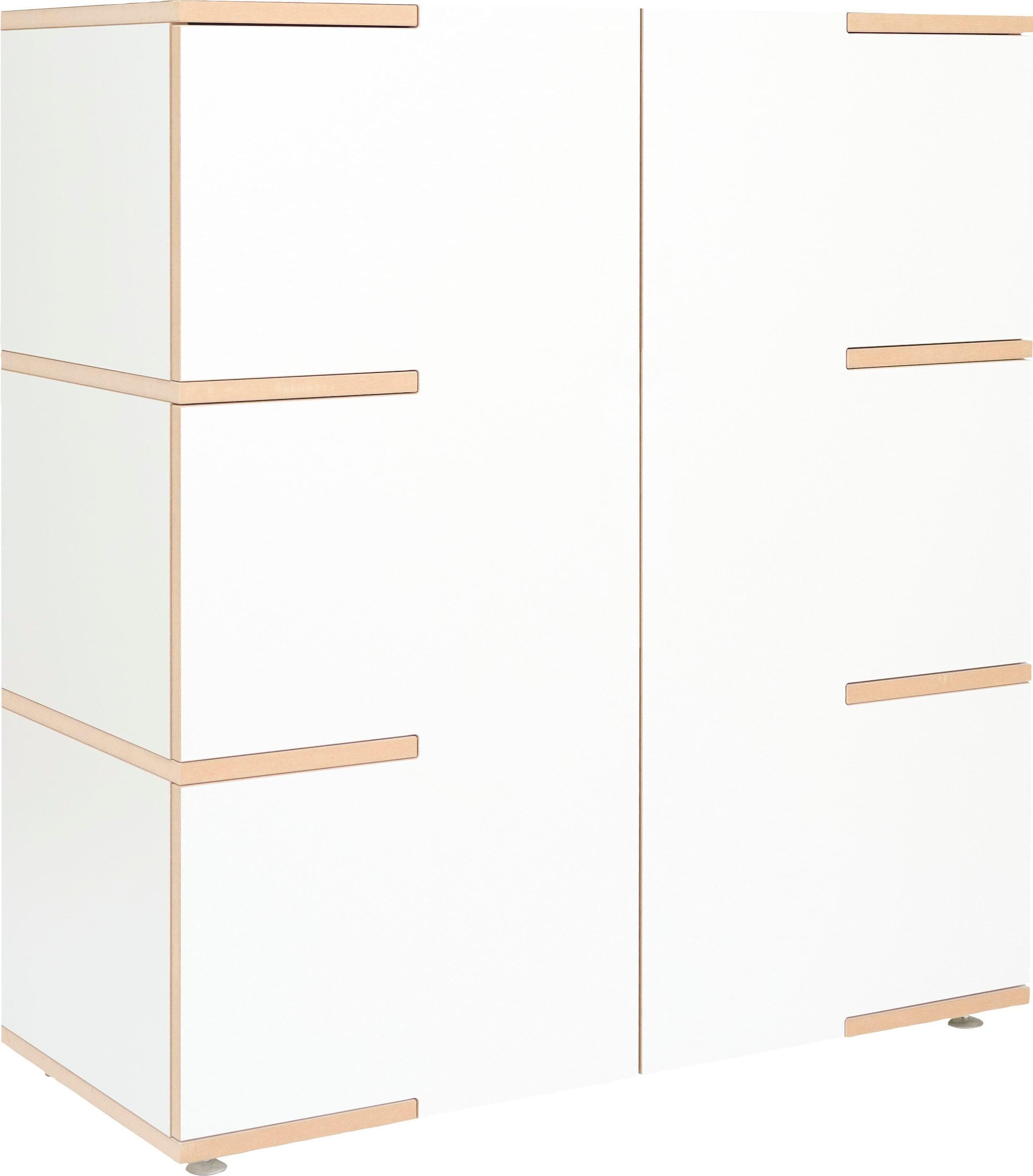 TOJO Mehrzweckschrank stau Weiß Matt MDF