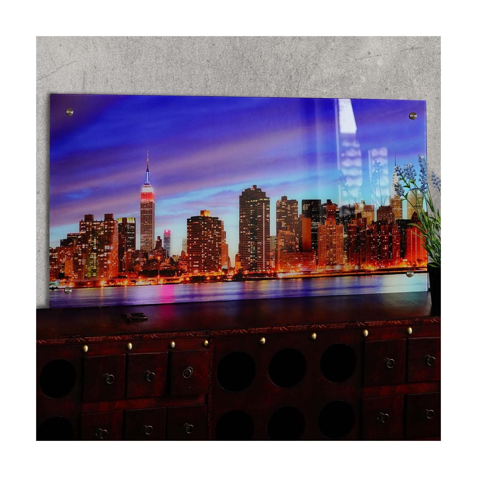 Glasbild T114 Wandbild New York 50x100cm
