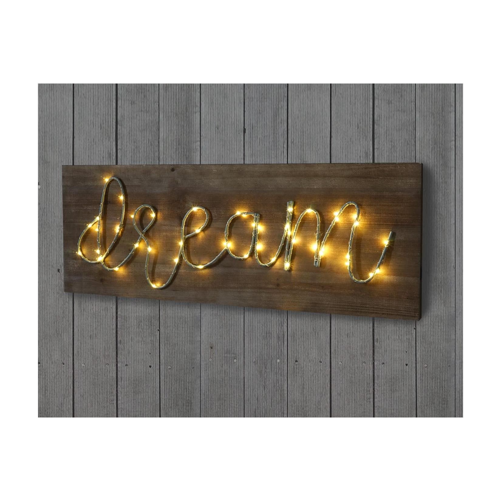 MCW LED-Holzschild Wandbild Landhaus 28x72x3cm